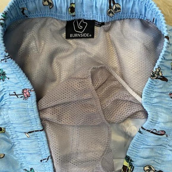 NWT BURNSIDE Men XL Quick-drying Stretch UV Protection Swim Volleyball Trunks - Picture 3 of 6